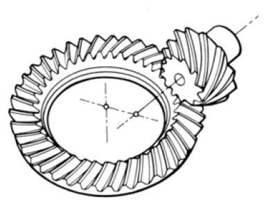 Hypoid Gear internal of Gear Motor