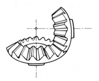 Straight Bevel Gear internal of Gear Motor